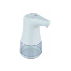 WENKO Distributore di sapone liquido Diala, distributore automatico di gel igienizzante senza contatto, Capacità 360 ml, Plastica, 9,5x19,5x13,5 cm,