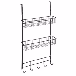 WENKO 54112100, Gancio, Metallo, Nero, Monocromatico, Universale, 2 cestello/i