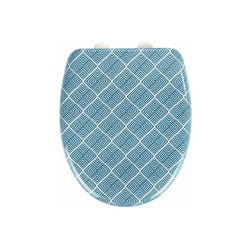 Wenko - Copriwater Originale Atacama, copriwater con freno di caduta easy close, fissaggio in acciaio fix clip inossidabile, Duroplast, 38x45 cm,