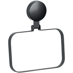 Static-Loc® Plus Anello per asciugamani Pavia Nero, Portasciugamani, Installazione senza forare, Nero, Acciaio nero, Plastica (abs) nera - Wenko
