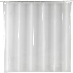 WENKO Tenda da doccia Salda, tenda da doccia 180x200 cm, impermeabile, 12 anelli per tenda da doccia in plastica bianca inclusi, materiale PEVA