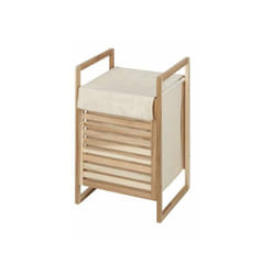 Wenko - Cesto per la biancheria in legno Acina, cesto per la biancheria in legno con sacco per la biancheria sporca rimovibile, capacità 40L, legno