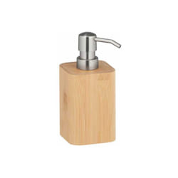 WENKO 24747100 erogatore di sapone 0,22 L Bamboo, Acciaio inox
