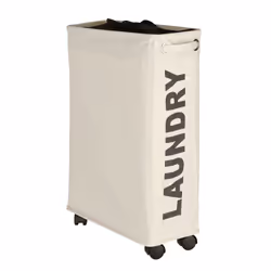 WENKO 3450113100 porta biancheria 43 L Rettangolare Poliestere Beige, Nero - Vista aggiuntiva 4