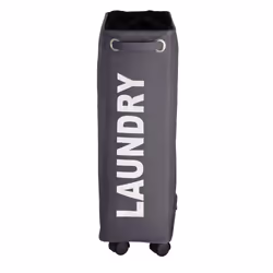 WENKO Corno porta biancheria 43 L Rettangolare Poliestere, Polipropilene (PP) Grigio - Vista aggiuntiva 4