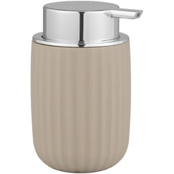 Wenko - Dispenser di sapone liquido Agropoli Beige, capacità 250 ml, in plastica beige