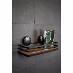 WENKO 24979800 cesto e contenitore da doccia Bamboo, Acciaio inox Montabile a parete Cestino per doccia - Vista aggiuntiva 5