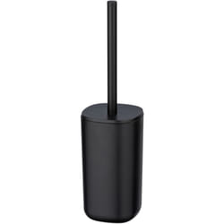Spazzola wc Davos, design chiuso, Spazzola wc nera, Plastica senza bpa, ø 9,5x35 cm, Nero Opaco - Wenko