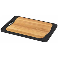 Tagliere combi nero 33 x 23 cm - con manico e scanalatura per il succo