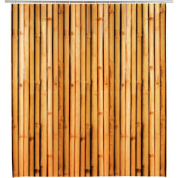 Wenko - Tenda da doccia Bambusa, 180 x 200 cm, Marrone, Polietilene-Vinilacetato marrone