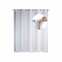 Grazie al suo colore bianco discreto, il tenda da doccia di alta qualità Comfort si integra armoniosamente nell'arredamento d ...