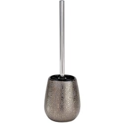 Wenko - Spazzola wc Marrakesh, spazzola wc nera, ceramica con vernice lucida, ø 12,5x41 cm, Marrone