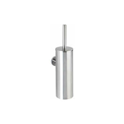 Wenko - Spazzola wc a muro, design chiuso, spazzola wc nera, Bosio, acciaio inossidabile, 9x40,5x13 cm, opaco