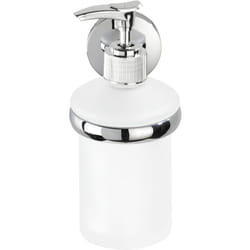 Wenko - Distributore di sapone liquido da parete Cuba, in zinco, 7x17x11,5 cm, Lucido