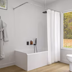 Il kit binario per tenda da doccia Easy-Roll Sealskin contiene tutto il necessario per appendere la tenda da doccia. Questo s ...