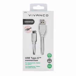 Vivanco DCVVUSBC20A12W cavo USB 1,2 m USB C USB A Bianco