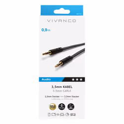 Vivanco 46/10 09FG cavo audio 0,9 m 3.5mm Nero