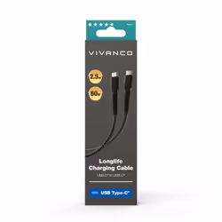 Vivanco 63640 cavo USB 2,5 m USB C Nero