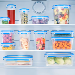 EMSA 508554 recipiente per cibo Rotondo Scatola 0,5 L Blu, Trasparente 1 pz - Vista aggiuntiva 4