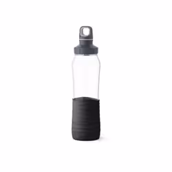 EMSA KW DRINK2GO N31001, 700 ml, Uso quotidiano, Nero, Trasparente, Vetro, Tappo avvitabile, Polipropilene (PP)