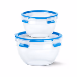 EMSA CLIP & CLOSE N10116, Contenitore, Rotondo, 2,6 L, Blu, Trasparente, Polipropilene (PP), Elastomero Termoplastico (TPE), ...