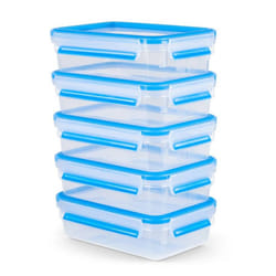 EMSA N10307 Rettangolare Set 0,8 L Blu, Trasparente 5 pz