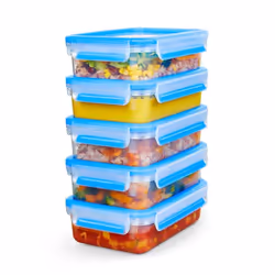 EMSA N10307 Rettangolare Set 0,8 L Blu, Trasparente 5 pz