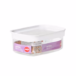 EMSA Optima Rettangolare Contenitore 0,45 L Trasparente, Bianco 1 pz