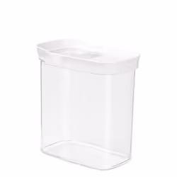 EMSA Optima, Contenitore, Rettangolare, 1,6 L, Trasparente, Bianco, Stirene metil metacrilato (MS), Elastomero Termoplastico ...