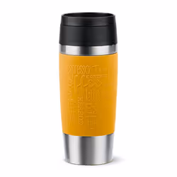 EMSA Travel Mug Classic , Acciaio inox, Giallo, Silicone, Acciaio inox, Polipropilene (PP), 36 ml, 8,3 cm, 200 mm