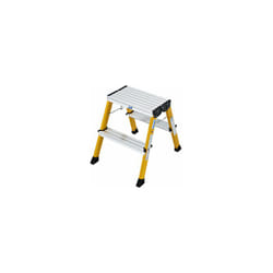 Krause - Scaletta pieghevole in alluminio con rotelle 2 x 2