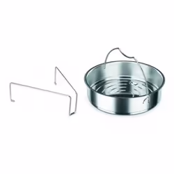 Fissler 610-300-00-820, Cestello per cottura a vapore, Acciaio inox, 220 mm