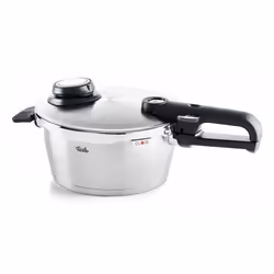 Fissler Vitavit Premium, 3,5 L, Acciaio inox, 22 cm, Acciaio inox, Rimovibile, Nero