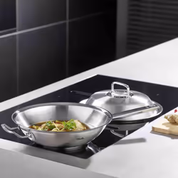 Fissler 084-888-30-000/0 padella Wok/padella per cottura al salto Rotondo