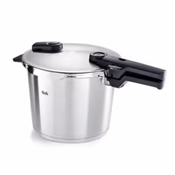 Fissler Vitaquick Premium, 6 L, Ceramica, Gas, Induzione, Acciaio inox, 22 cm, Acciaio inox, Rimovibile