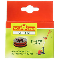 Wolf-garten - 49ATS2-650 gt-f 8 Filocassetta, 2x6 m, Nero/Rosso