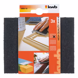kwb 089010 fornitura per levigatura manuale Spugna abrasiva A grana fine 3 pz