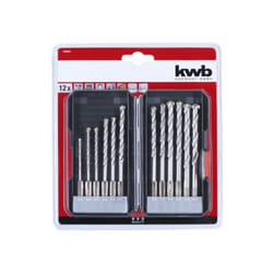 KWB - Einhell 49108840 Set 12 Punte Trapano hm tct 1/4' E6,3 Calcestruzzo Muratura