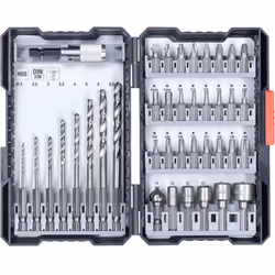 Dettagli tecnici Tipo prodotto Assortimento punte e inserti INSERTO-BOX 39-TLG. Set di punte per trapano da 39 pz., contiene ...