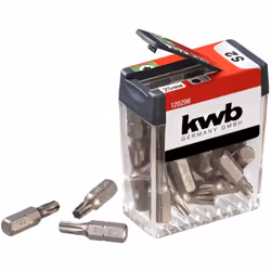 Il set di punte KWB è il complemento ideale per ogni artigiano e appassionato di fai da te. Include 25 punte T25 di alta qual ...