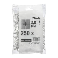 KWB - Sacchetto di 250 distanziatori per piastrelle 3 mm