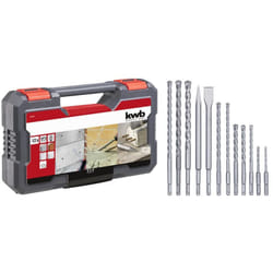 KWB - set 12 punte sds plus e scalpelli in valigetta einhell