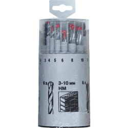 KWB - 429690 hss Kit punte a spirale da metallo 18 parti 3 mm, 4 mm, 5 mm, 6 mm, 8 mm, 10 mm din 338 Alberino cilindrico