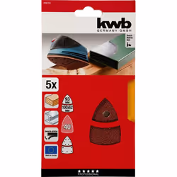 kwb 496124 accessorio per levigatrici 5 pz Carta abrasiva