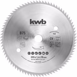 Dettagli tecnici Dimensione, Ø 205 mm Ø foro 18 mm Lame per sega circolare in legno profilate per seghe circolari a mano Ø 20 ...