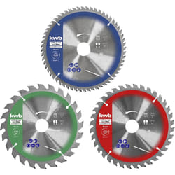 KWB - Set di lame circolari per seghe circolari, 210 x 30/20/16 mm, con anelli riduttori su 16 e 20 mm