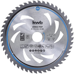 KWB - lama per sega circolare 216 x 30 mm, taglio ultrarapido, ottimale per macchine a batteria, adatta per legno tenero e duro, listellare e