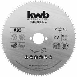 KWB - Disco Legno per Sega Circolare a 250x30mm 120 Denti