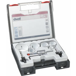 KWB - 598220.0 Set di seghe a tazza professionali bimetalliche n. 1 per idraulici - 9 pezzi, hss-co, dentatura Vario, 8% cobalto, incl. tester di
