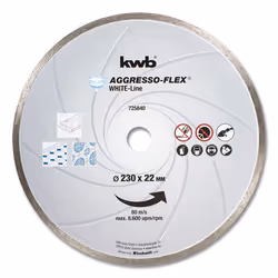 kwb 725840, Disco per tagliare, Ceramica dura, Marmo, Piastrella, Ogni marca, 2,2 cm, 23 cm, 5 mm